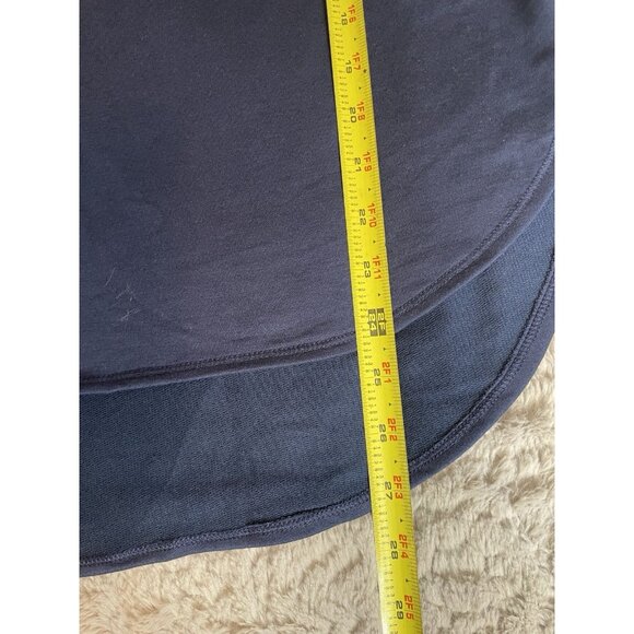 Athletic Works Women's French Terry Mock Neck Hoodie, Dark Navy Size S(4-6) - Picture 9 of 10